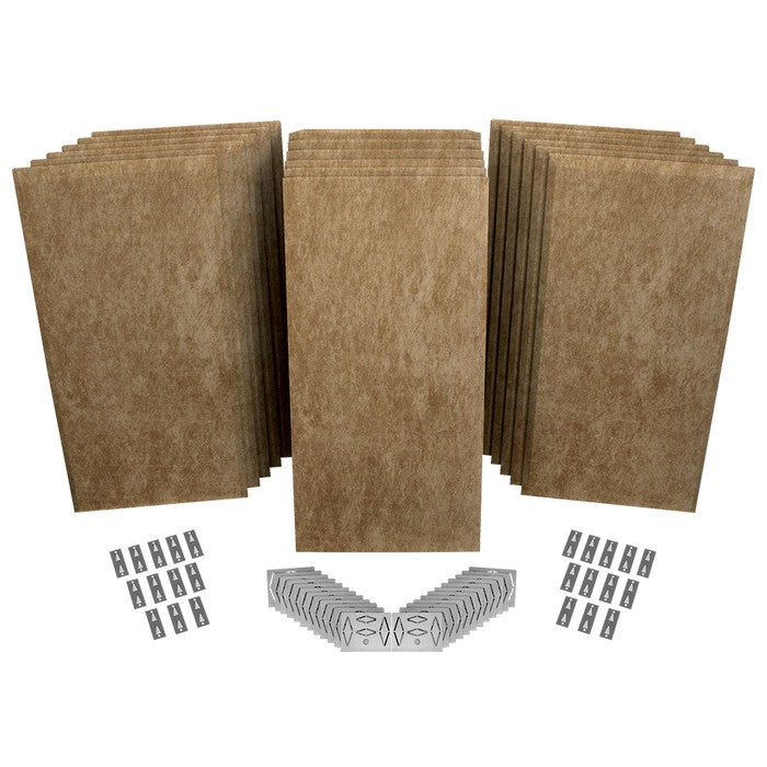 Auralex - Axppk2_ss_tan - Auralex Propanel Prokit 2 12-B224, 6-M224, Mounting Hardware, Suede Tan