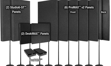 Auralex - Axproducermax - Auralex Producermax Kit 6-Promax, 1-Deskmax, 2-Studio6 (stand), 1-Propad