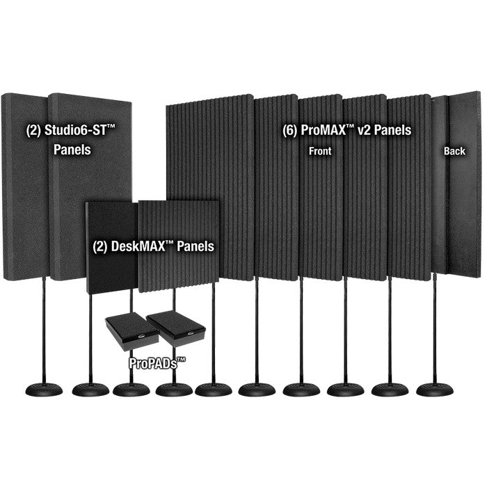 Auralex - Axproducermax - Auralex Producermax Kit 6-Promax, 1-Deskmax, 2-Studio6 (stand), 1-Propad