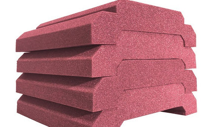 Auralex - Axroyale11bur10pk - Auralex Wavecave Royale 2 Inch Absorber with Airgap, 10-Pack 10 - 30x30cm, Burgundy