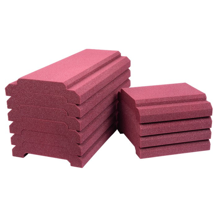 Auralex - Axroyalehrbonebur - Auralex Wavecave Royale Herringbone Array Kit 6 - 30x60cm & 4 - 30x30cm Panels, Burgundy
