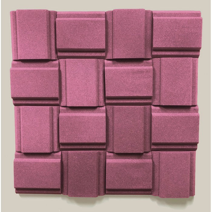 Auralex - Axroyaleparqbur - Auralex Wavecave Royale Parquet Array Kit 16 - 30x30cm Panels, Burgundy