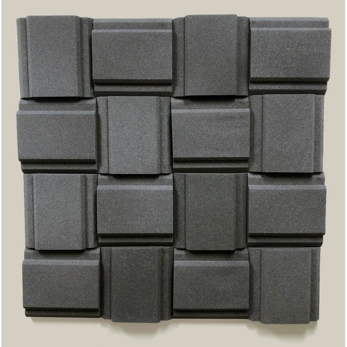 Auralex - Axroyaleparqcha - Auralex Wavecave Royale Parquet Array Kit 16 - 30x30cm Panels, Charcoal