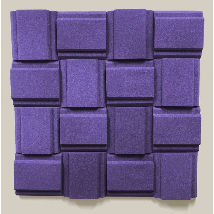 Auralex - Axroyaleparqpur - Auralex Wavecave Royale Parquet Array Kit 16 - 30x30cm Panels, Purple