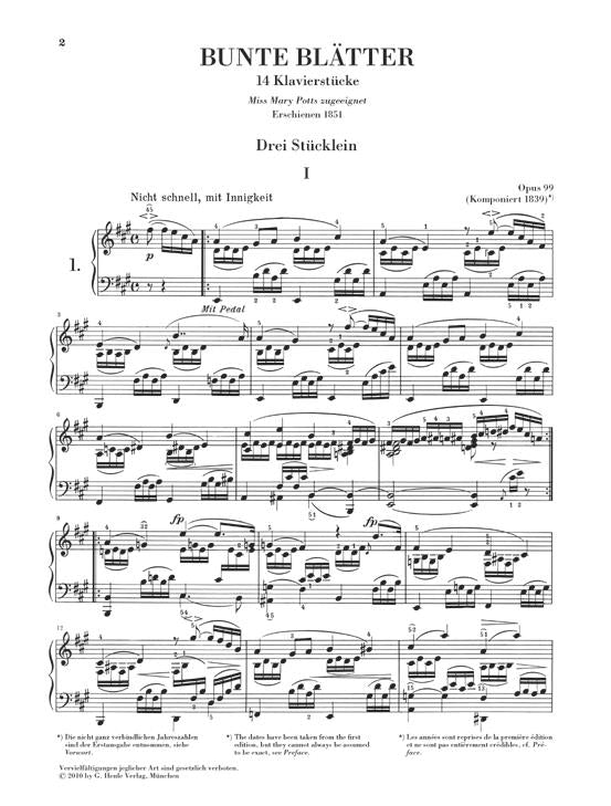 Schumann - Samtliche Klavierwerke Band VI - (Piano)
