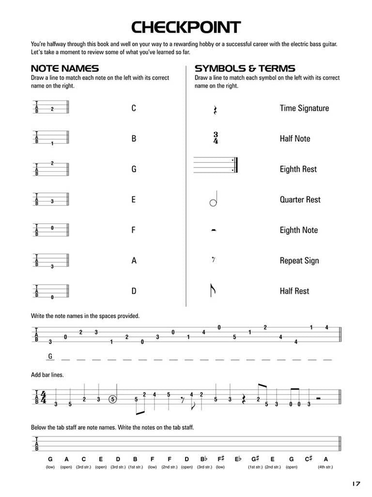 Hal Leonard Left-Handed Bass Tab Method Book 1