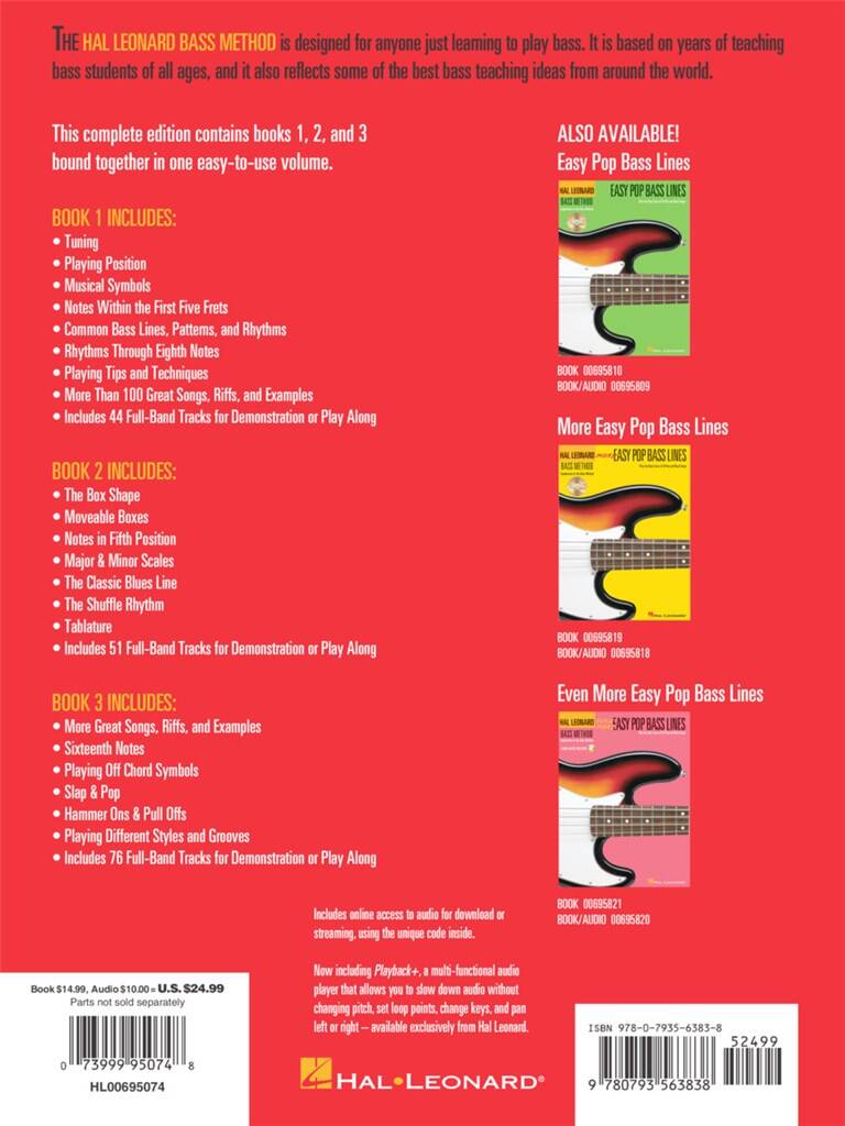 Hal Leonard Bass Method: Complete Edition (Second Edition) (Book/3 CD)