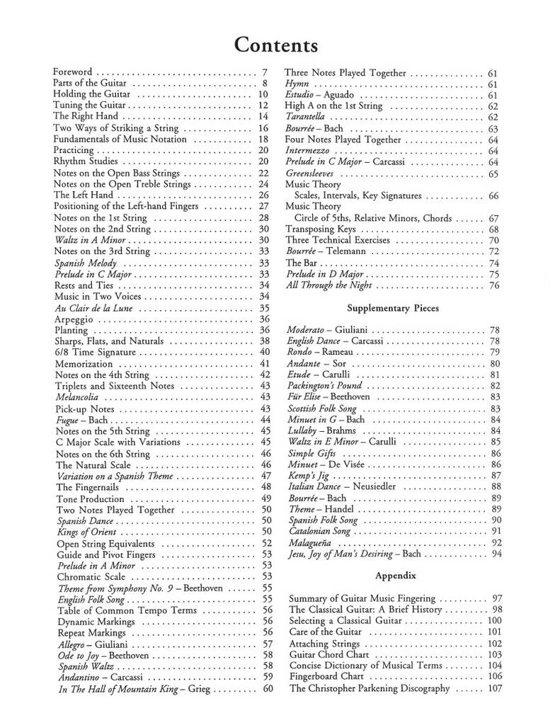 The Christopher Parkening Guitar Method Vol. 1