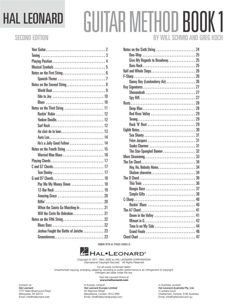 Hal Leonard Guitar Method Book 1 (Second Edition)