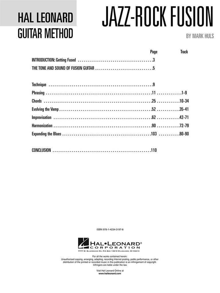 Hal Leonard Guitar Method: Jazz-Rock Fusion