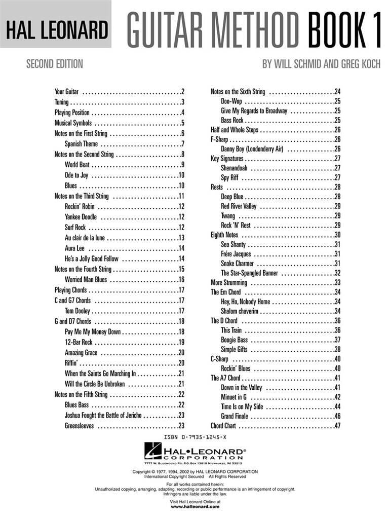 Hal Leonard Guitar Method Book 1 Second Edition