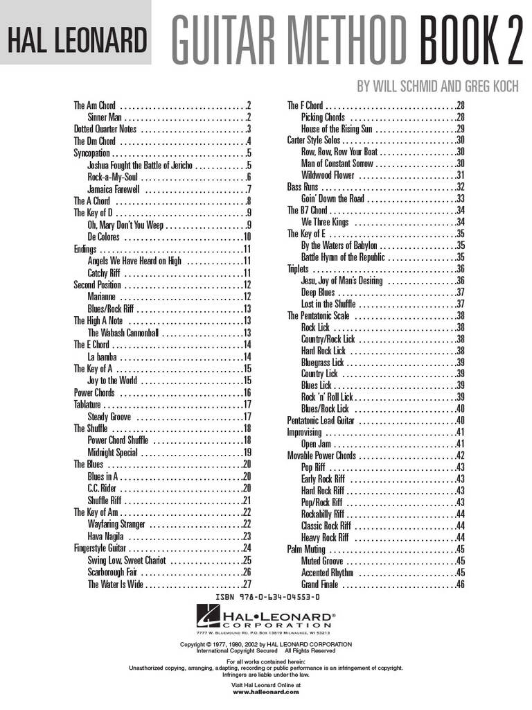 Hal Leonard Guitar Method Book 2 Second Edition