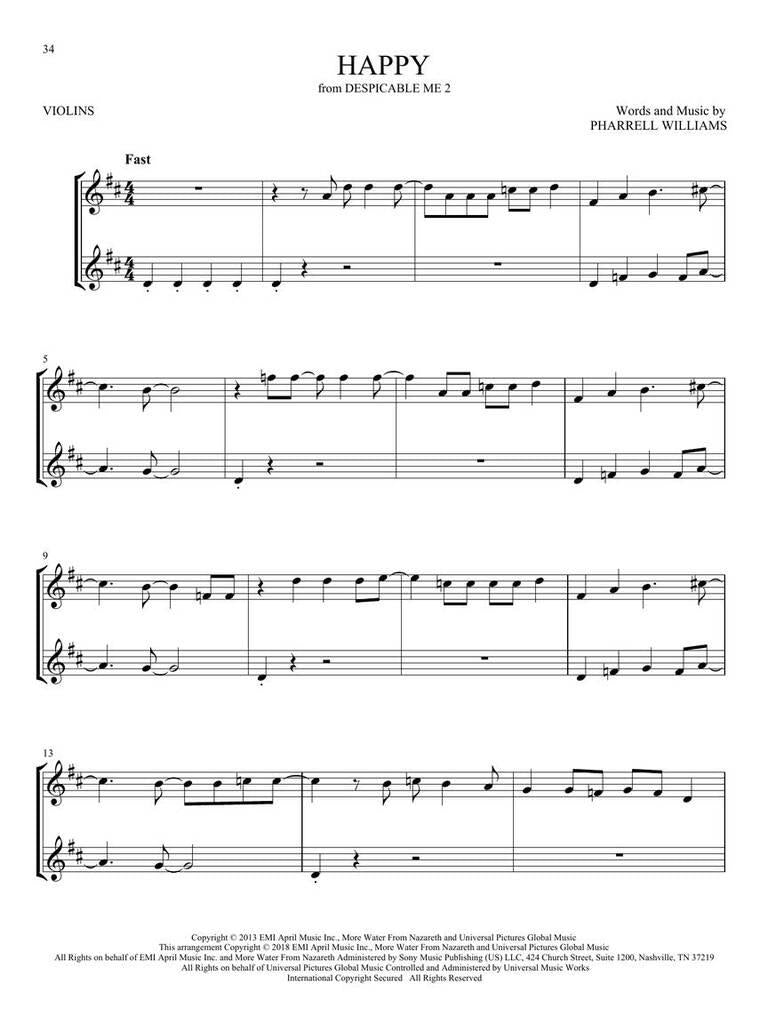 First 50 Duets for Two Violins (Vioolduet) [stack-source:hl01297744_5.jpg]
