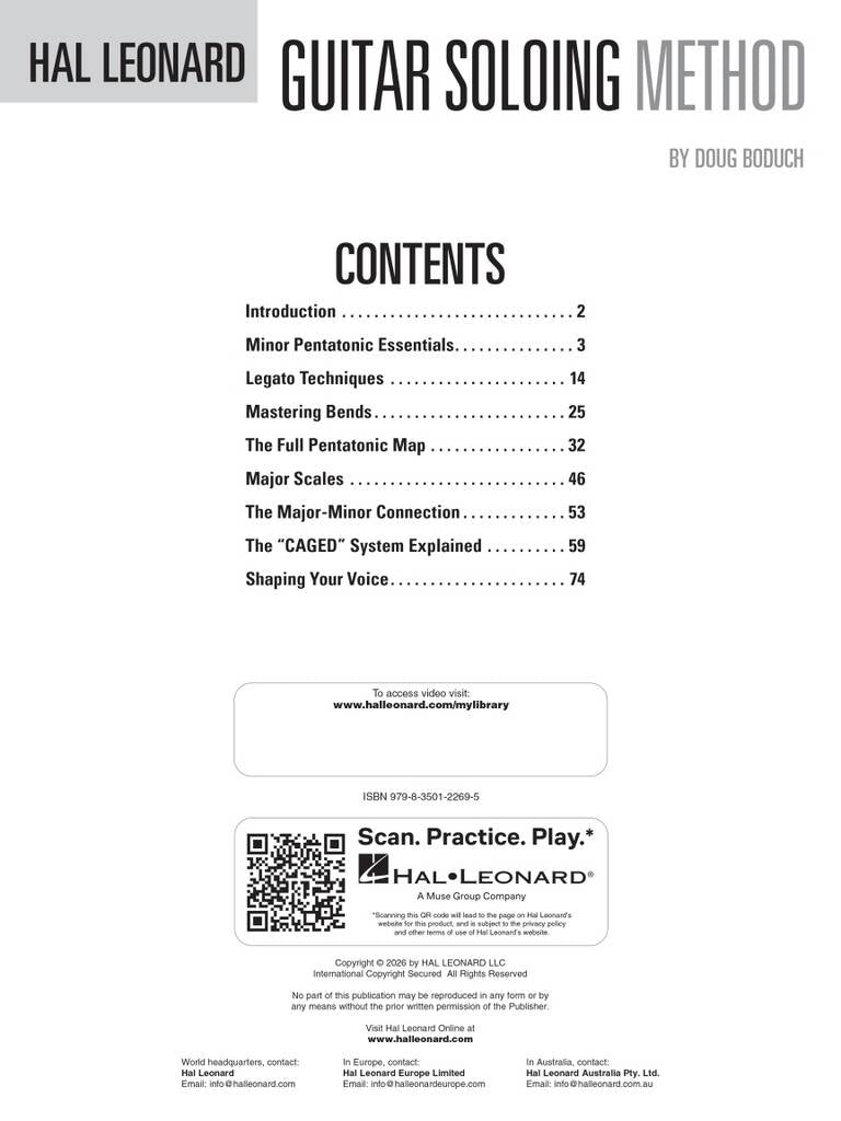 Hal Leonard Guitar Soloing Method