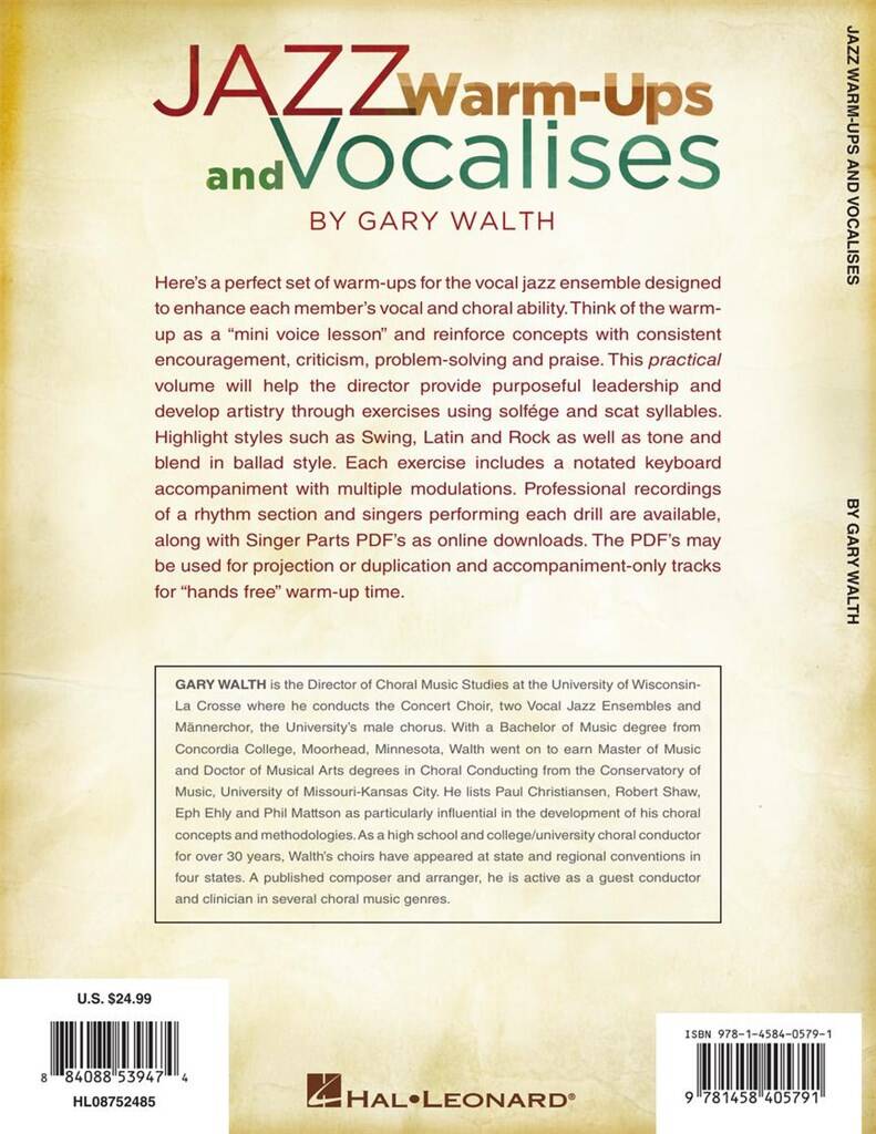 Gary Walth: Jazz Warm-Ups And Vocalises