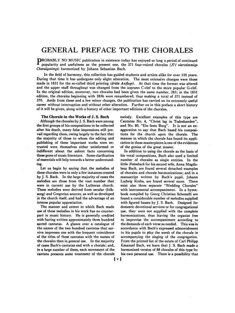 371 Harmonized Chorales And 69 Chorale Melodies