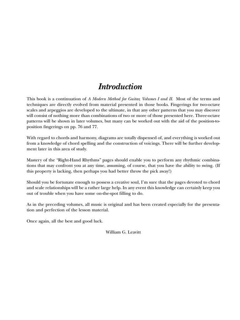 A Modern Method for Guitar - Volume 3