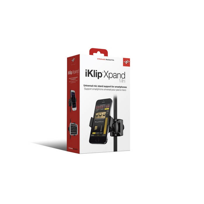 IK Multimedia - IKMIKLIPXPANDMN - Universal Mic Stand Mount for Smartphones Up To 6”
