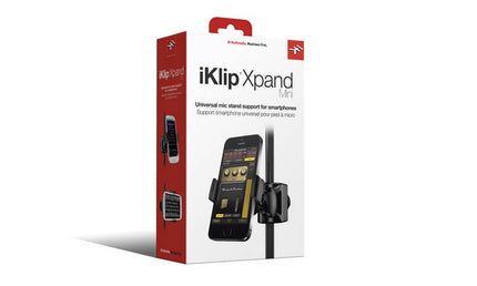 IK Multimedia - IKMIKLIPXPANDMN - Universal Mic Stand Mount for Smartphones Up To 6”