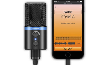 IK Multimedia - IKMIRIGMICSTDBL - Portable Digital Condenser Mic for Ios, Mac, Pc, Android