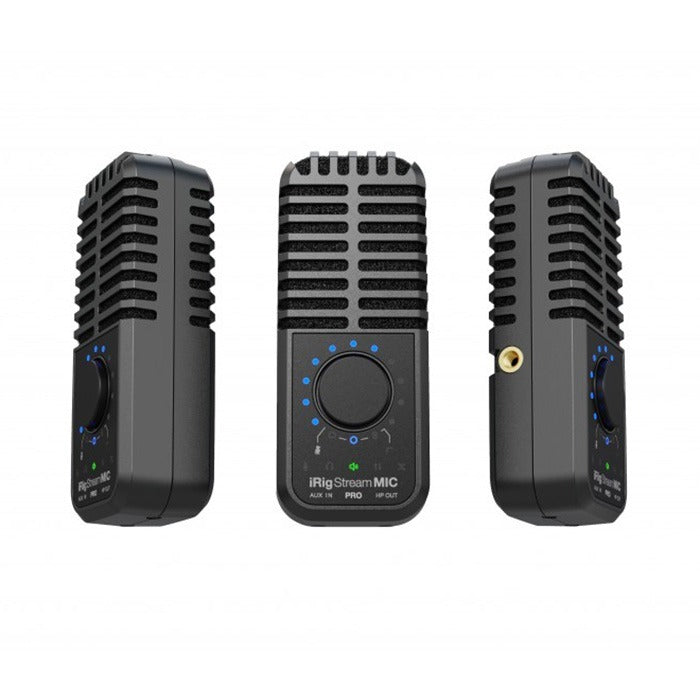 IK Multimedia - IKMIRIGSTRMMICPRO - Compact Multi-pattern Microphone and Stereo/4-channel Audio Interface