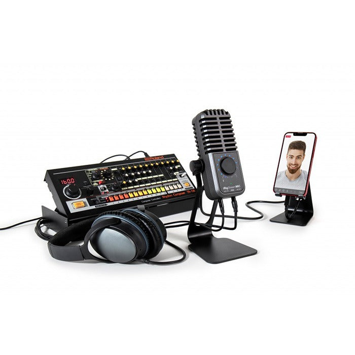 IK Multimedia - IKMIRIGSTRMMICPRO - Compact Multi-pattern Microphone and Stereo/4-channel Audio Interface