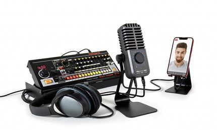 IK Multimedia - IKMIRIGSTRMMICPRO - Compact Multi-pattern Microphone and Stereo/4-channel Audio Interface