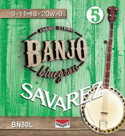 string set 5-string banjo, bluegrass, light, 009-011-013-020W-009