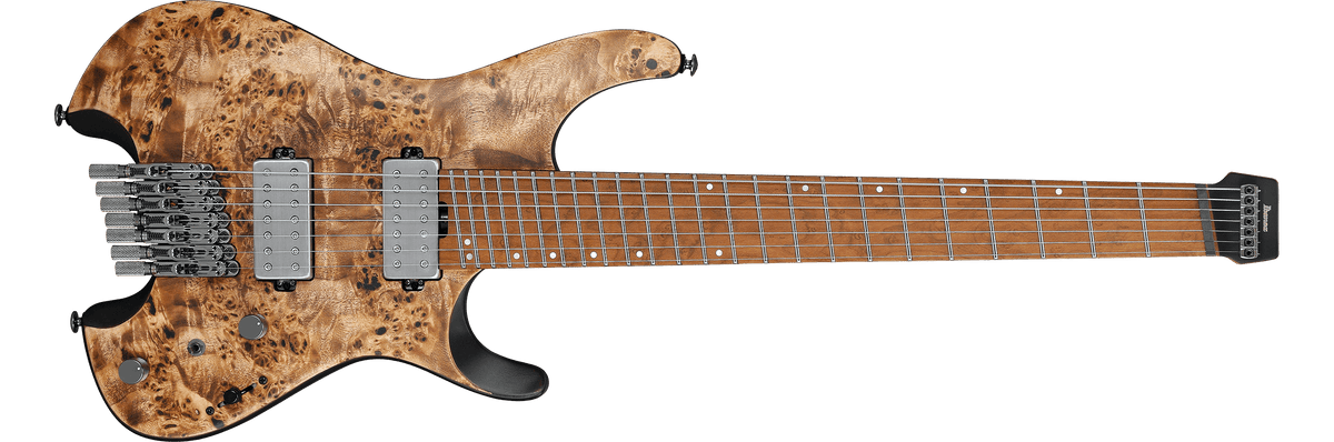 Ibanez QX527PB-ABS – 7-snarige headless elektrische gitaar – Antique Brown Stained