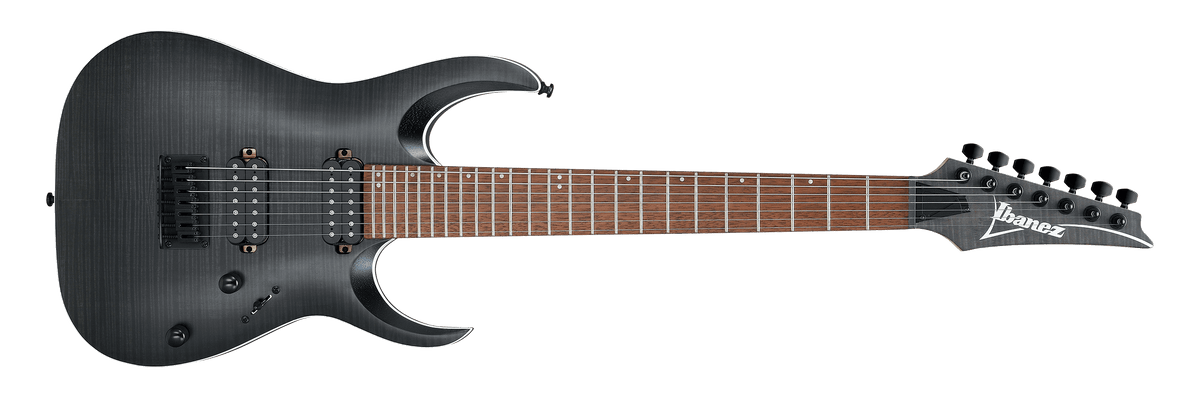 Ibanez RGA742FM-TGF – 7-snarige elektrische gitaar – Transparent Gray Flat