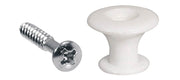 endpin, plastic, with screw, 12-pack, white
