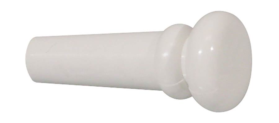 endpin, plastic, folk model (violin shape), 12-pack, white