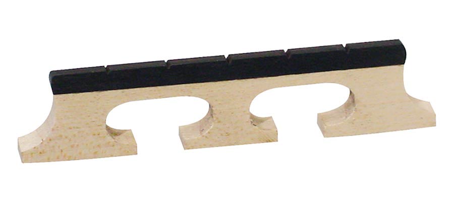 bridge for banjo, maple, ebony saddle, for 5 string banjo, height: 5/8" (1,6 cm)