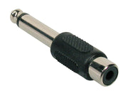adaptor, RCA female, 6,3mm jack male mono