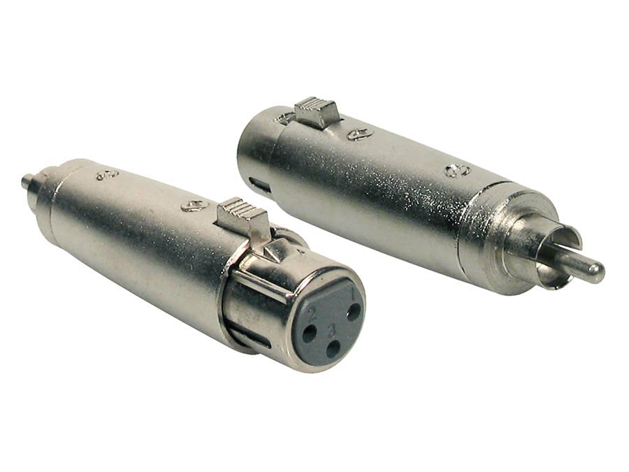 adaptor, XLR female metal, RCA male