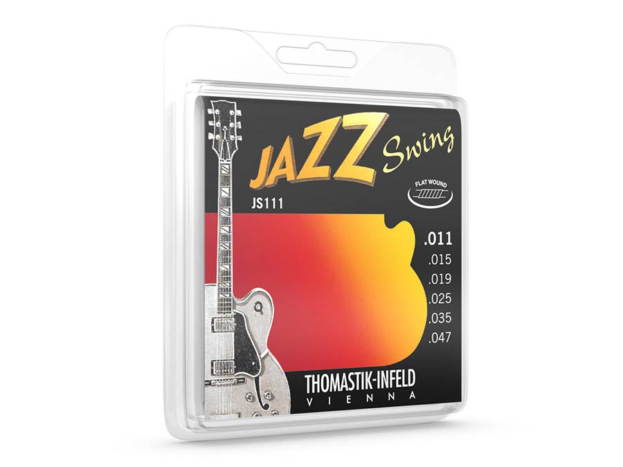 Thomastik-Infeld THJS-111 snarenset voor elektrische gitaar nickel vlak omwonden, lichte spanning, 11-47