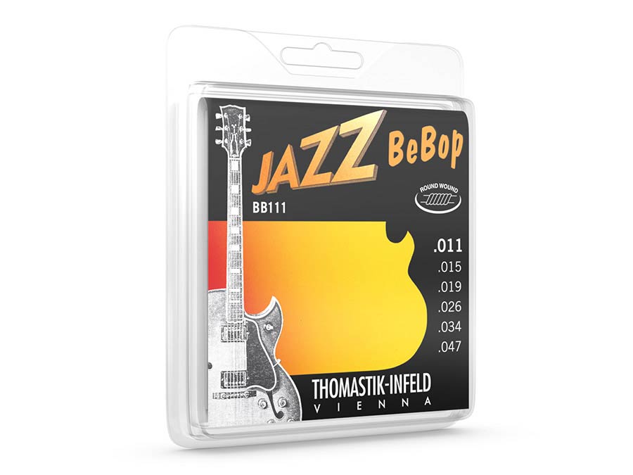 Thomastik-Infeld THBB-111 snarenset voor elektrische gitaar nickel rond omwonden, 011-015-019-026-034-047