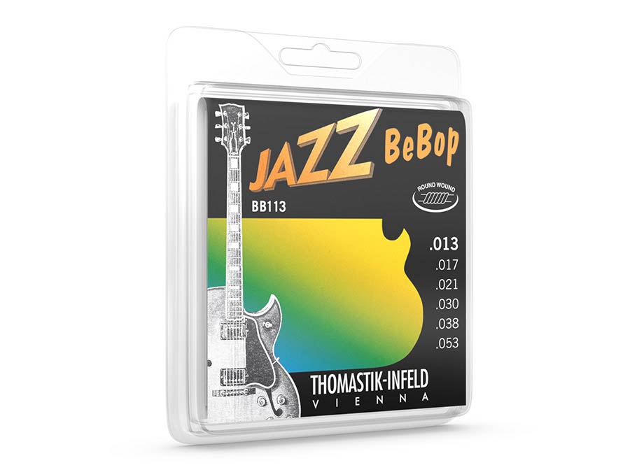 Thomastik-Infeld THBB-113 snarenset voor elektrische gitaar nickel rond omwonden, 013-017-021-030-038-053