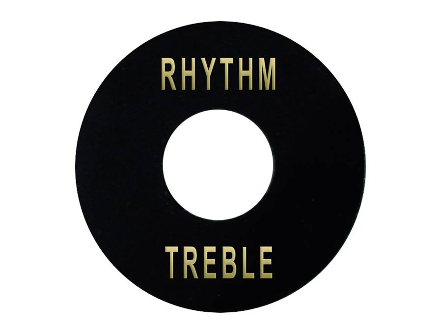 toggle switch plate, black with gold imprint