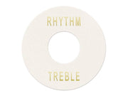 toggle switch plate, white with gold imprint