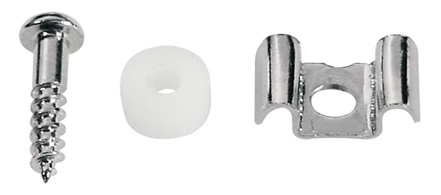 string retainer, Stallion, with nylon spacer and screw, nickel