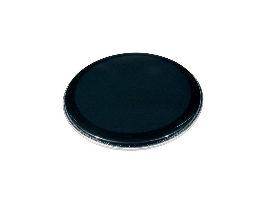 drum head, double head, black, 12"