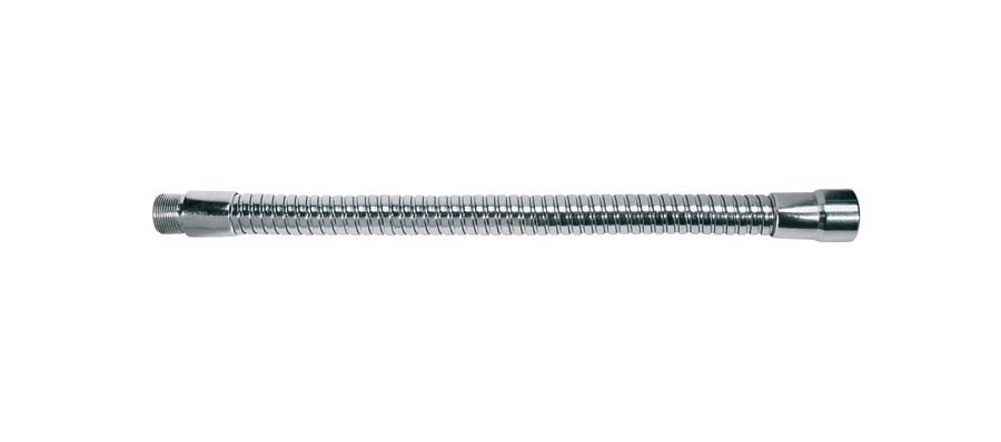 gooseneck, chrome, 25cm