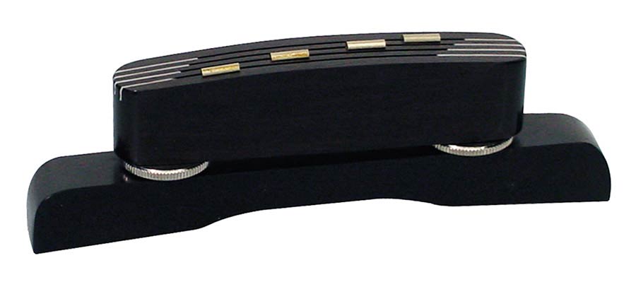 bridge for Beatle bass, ebony, height adjustable, adjustable fret saddles