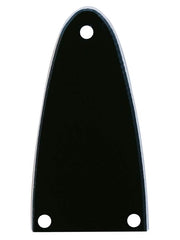 truss rod cover, black, 2 ply, black - white
