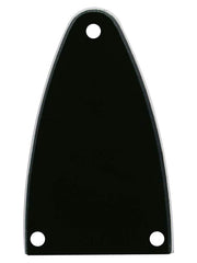 truss rod cover, black, 2 ply, black - white