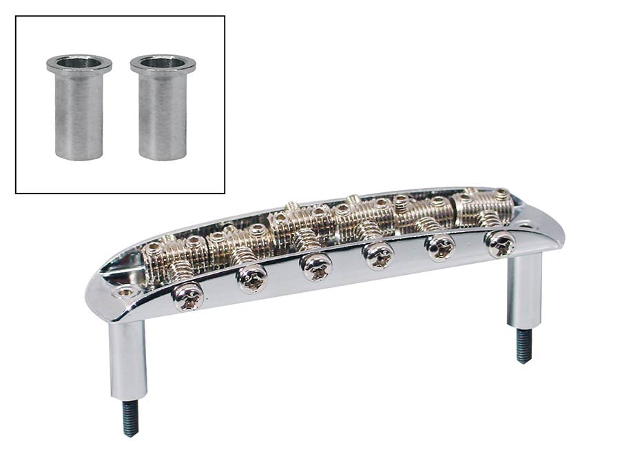 bridge for e-guitar, chrome, jag/jmast style