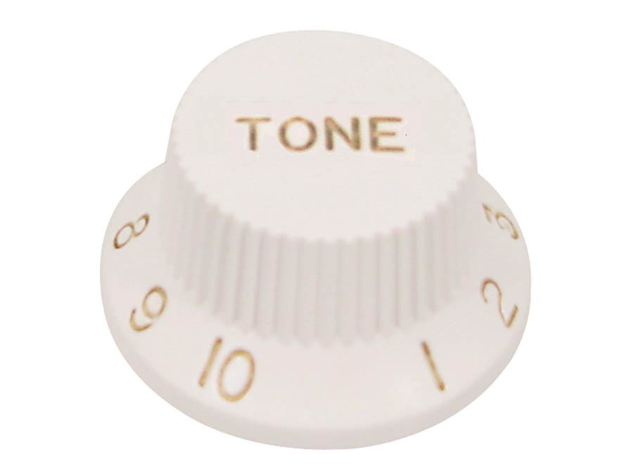bell knob, Stallion, for inch type pot shaft, white, tone
