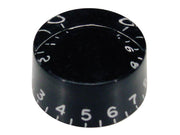 speed knob (hatbox), for inch type pot shaft, transparent black