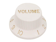 bell knob, Stallion, for inch type pot shaft, white, volume